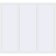 REHAU ENERGY-SAVING SYNEGO MD 2350x2150 mm RAL 9016 Traffic white two-sided