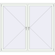 REHAU OPTIMUM EURO-DESIGN 70 2000x1800 mm RAL 9016 Traffic white two-sided