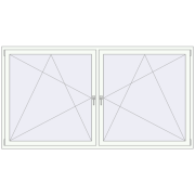 REHAU OPTIMUM EURO-DESIGN 70 2460x1315 mm RAL 9016 Traffic white two-sided