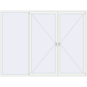 REHAU ENERGY-SAVING SYNEGO MD 3000x2300 mm RAL 9016 Traffic white two-sided