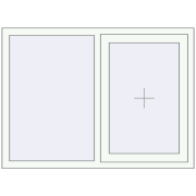 REHAU OPTIMUM EURO-DESIGN 70 1300x950 mm RAL 9016 Traffic white two-sided