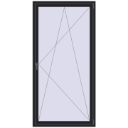 REHAU ENERGY-SAVING SYNEGO MD 1100x2200 mm BLACK_ULTI-MATT two-sided