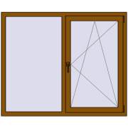 Okna skrzydłowe 1450x1200 mm EPSILON OPTIMA GOLDEN OAK dwustronny Okna skrzydłowe 1450x1200 mm EPSILON OPTIMA GOLDEN OAK dwustronny