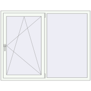 Okna skrzydłowe 1600x1250 mm KORSA BRILLANT DESIGN ANTHRACITE_GREY_STRUKTURAL zewnętrzny