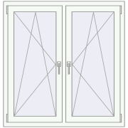 Okna skrzydłowe 1200x1200 mm REHAU ENERGY-SAVING SYNEGO MD RAL 9016 Traffic white dwustronny