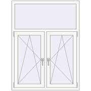 REHAU OPTIMUM EURO-DESIGN 70 1100x1450 mm RAL 9016 Traffic white two-sided