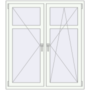 REHAU OPTIMUM EURO-DESIGN 70 1200x1350 mm RAL 9016 Traffic white two-sided