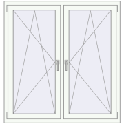 REHAU ENERGY-SAVING SYNEGO MD 1290x1340 mm RAL 9016 Traffic white dwustronny REHAU ENERGY-SAVING SYNEGO MD 1290x1340 mm RAL 9016 Traffic white dwustronny