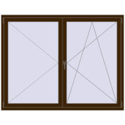 REHAU ENERGY-SAVING SYNEGO MD 1800x1400 mm DARK_OAK two-sided