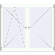 REHAU OPTIMUM EURO-DESIGN 70 1700x1500 mm RAL 9016 Traffic white two-sided