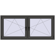 Okna skrzydłowe 1830x815 mm REHAU ENERGY-SAVING SYNEGO MD BASALT_GREY dwustronny Okna skrzydłowe 1830x815 mm REHAU ENERGY-SAVING SYNEGO MD BASALT_GREY dwustronny