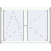 REHAU ENERGY-SAVING SYNEGO MD 1700x1260 mm RAL 9016 Traffic white two-sided