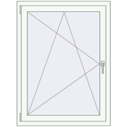 REHAU OPTIMUM EURO-DESIGN 70 900x1200 mm RAL 9016 Traffic white two-sided