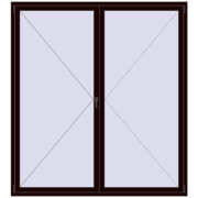 REHAU OPTIMUM EURO-DESIGN 70 2000x2200 mm CHOCOLATE_BROWN two-sided