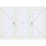 REHAU OPTIMUM EURO-DESIGN 70 1750x1250 mm RAL 9016 Traffic white two-sided