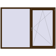 REHAU ENERGY-SAVING SYNEGO MD 2000x1500 mm DARK_OAK two-sided