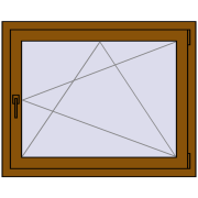 REHAU OPTIMUM EURO-DESIGN 70 1000x800 mm GOLDEN OAK two-sided