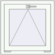 REHAU OPTIMUM EURO-DESIGN 70 570x550 mm RAL 9016 Traffic white two-sided