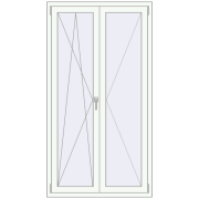 REHAU OPTIMUM EURO-DESIGN 70 998x1850 mm RAL 9016 Traffic white two-sided