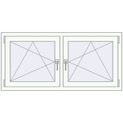 REHAU ENERGY-SAVING SYNEGO MD 1395x650 mm BLACK_ULTI-MATT zewnętrzny