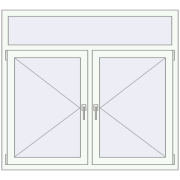 REHAU OPTIMUM EURO-DESIGN 70 1390x1260 mm RAL 9016 Traffic white two-sided