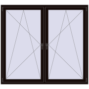REHAU ENERGY-SAVING SYNEGO MD 1755x1600 mm BLACK_BROWN two-sided