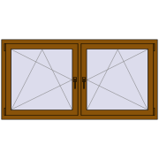 REHAU ENERGY-SAVING SYNEGO MD 1680x830 mm GOLDEN OAK dwustronny