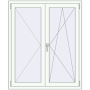 REHAU OPTIMUM EURO-DESIGN 70 1100x1320 mm ANTHRACITE_GREY_STRUKTURAL external