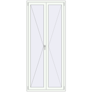 REHAU ENERGY-SAVING SYNEGO MD 1000x2320 mm RAL 9016 Traffic white two-sided
