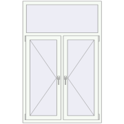REHAU OPTIMUM EURO-DESIGN 70 1100x1700 mm RAL 9016 Traffic white two-sided
