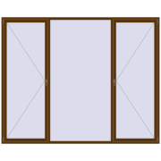REHAU OPTIMUM EURO-DESIGN 70 3000x2400 mm WALNUT two-sided