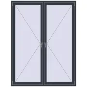 REHAU ENERGY-SAVING SYNEGO MD 1600x2100 mm ANTHRACITE_GREY_STRUKTURAL two-sided