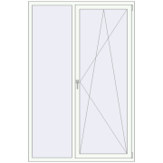 REHAU OPTIMUM EURO-DESIGN 70 1400x2100 mm RAL 9016 Traffic white two-sided