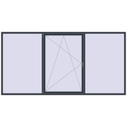 REHAU ENERGY-SAVING SYNEGO MD 3560x1800 mm ANTHRACITE_GREY_STRUKTURAL two-sided