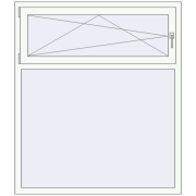 REHAU OPTIMUM EURO-DESIGN 70 1300x1500 mm RAL 9016 Traffic white two-sided