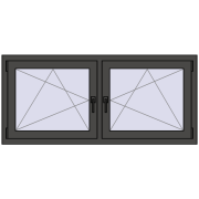 REHAU ENERGY-SAVING SYNEGO MD 1545x665 mm BASALT_GREY dwustronny