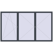 REHAU OPTIMUM EURO-DESIGN 70 4000x2300 mm ANTHRACITE_GREY_STRUKTURAL dwustronny