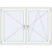 REHAU OPTIMUM EURO-DESIGN 70 1500x1100 mm RAL 9016 Traffic white two-sided