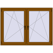 REHAU ENERGY-SAVING SYNEGO MD 1665x1220 mm GOLDEN OAK dwustronny