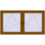 REHAU ENERGY-SAVING SYNEGO MD 1770x965 mm GOLDEN OAK two-sided REHAU ENERGY-SAVING SYNEGO MD 1770x965 mm GOLDEN OAK two-sided