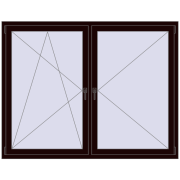 REHAU OPTIMUM EURO-DESIGN 70 1800x1400 mm CHOCOLATE_BROWN two-sided