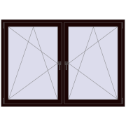 REHAU ENERGY-SAVING SYNEGO MD 1755x1235 mm CHOCOLATE_BROWN two-sided