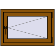 REHAU OPTIMUM EURO-DESIGN 70 770x520 mm GOLDEN OAK two-sided