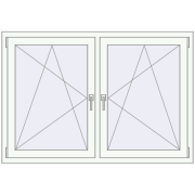 REHAU OPTIMUM EURO-DESIGN 70 1450x1000 mm RAL 9016 Traffic white two-sided