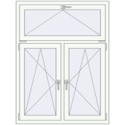 REHAU OPTIMUM EURO-DESIGN 70 1100x1450 mm RAL 9016 Traffic white two-sided