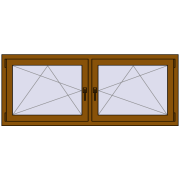 REHAU ENERGY-SAVING SYNEGO MD 1725x665 mm GOLDEN OAK dwustronny