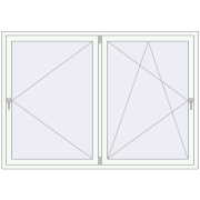 REHAU ENERGY-SAVING SYNEGO MD 2000x1400 mm RAL 9016 Traffic white two-sided