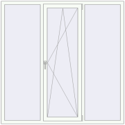REHAU ENERGY-SAVING SYNEGO MD 1800x1800 mm RAL 9016 Traffic white two-sided