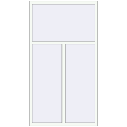 REHAU OPTIMUM EURO-DESIGN 70 1100x2000 mm RAL 9016 Traffic white two-sided