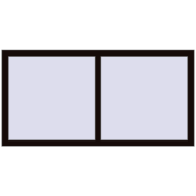 REHAU OPTIMUM EURO-DESIGN 70 1600x800 mm BLACK_BROWN two-sided